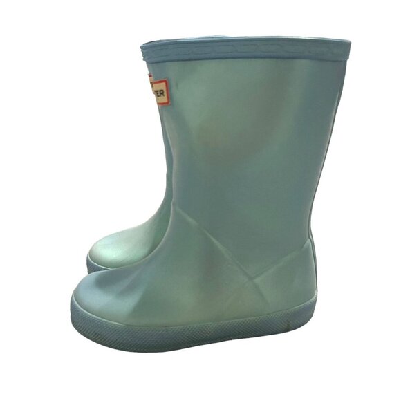 Hunter Sz 7UK / 8US Light Blue Shimmer Rain Boots - Picture 10 of 11